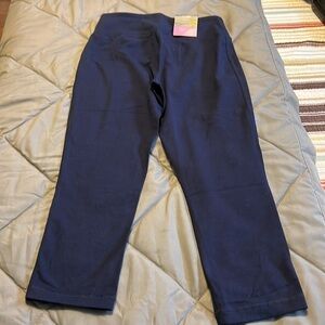 Tek Gear Navy Blue Capri Mid Rise Leggings, Sz. S, 21” inseam, NWT